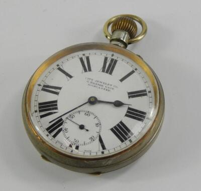 A Swiss plated Goliath pocket watch - 2