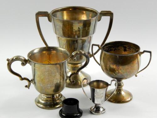 Four George VI silver and plated trophies