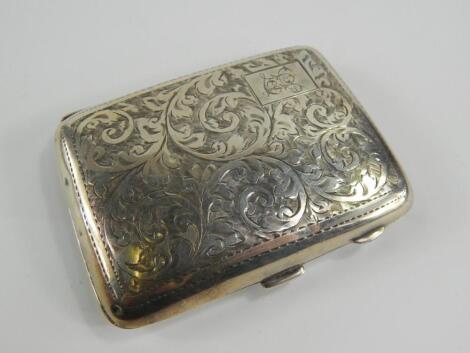 A George V silver cigarette case