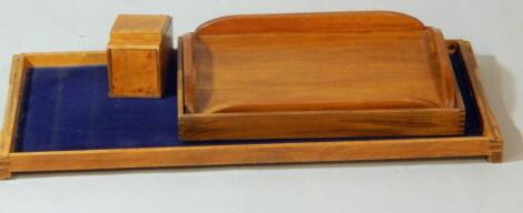 An oak butcher's tray