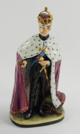 A Capodimonte porcelain figure of HRH The Prince of Wales