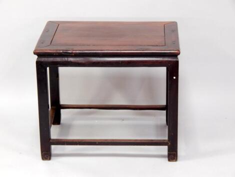 A Chinese hardwood occasional table