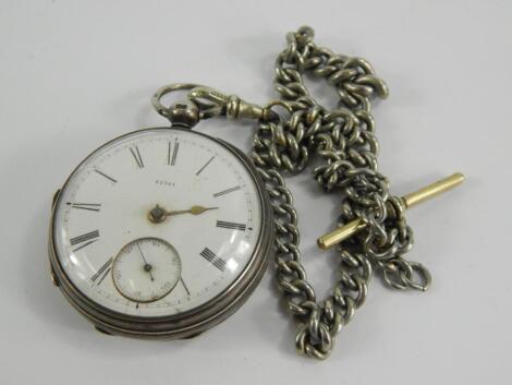 A Victorian silver gentleman's pocket watch