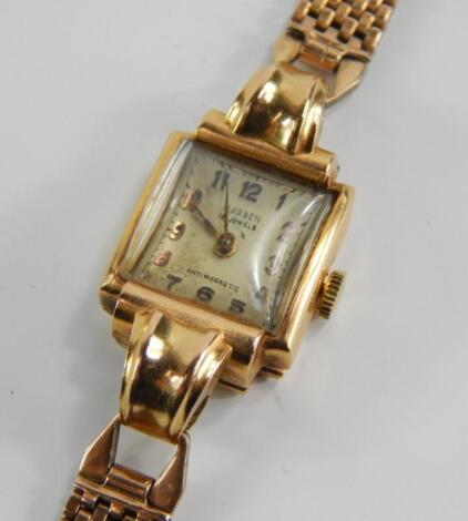 A Marben lady's 18ct gold cased wristwatch