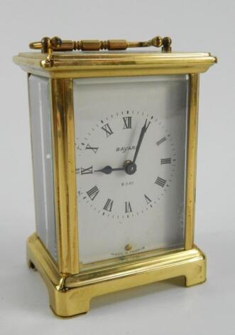 A Bayard brass carriage clock