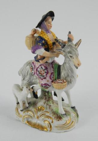 A Samson Derby Porcelain figure of The Welch Taylor's wife