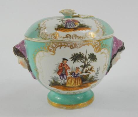 A Meissen porcelain ecuelle and cover