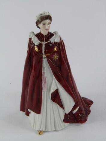 A Royal Worcester porcelain figure In Celebration of The Queen's 80th Birthday 2006