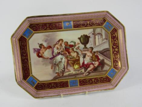 A Vienna porcelain tray