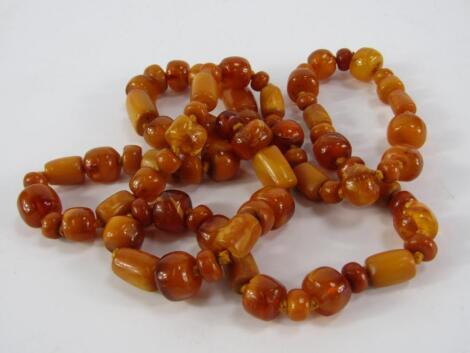 A string of amber beads