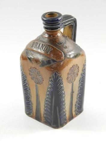 A Doulton Lambeth stoneware spirit flask