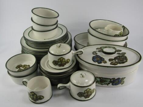 A Wedgwood pottery part dinner service decorated in the Primrose pattern