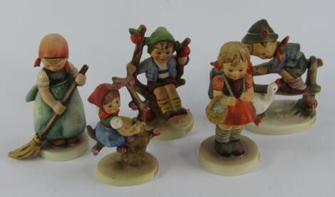 A group of Hummel figures