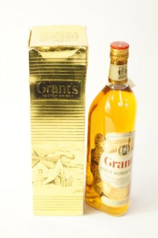 A bottle of Grants Scotch Whisky