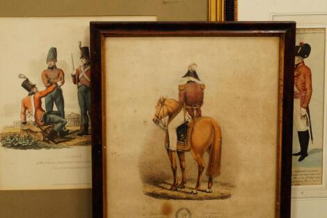 A group of Napoleonic period military engravings