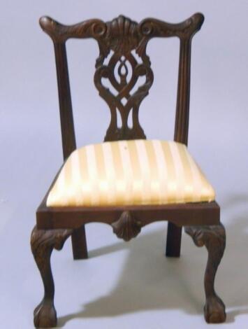 A Chippendale style mahogany child's chair