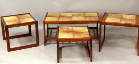 A quartetto of teak occasional tables