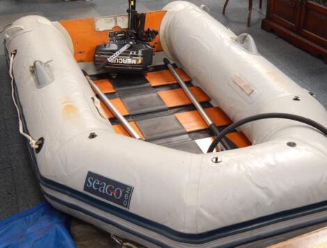 A Seago 2100 rubber dinghy