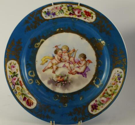 A Sevres porcelain dish