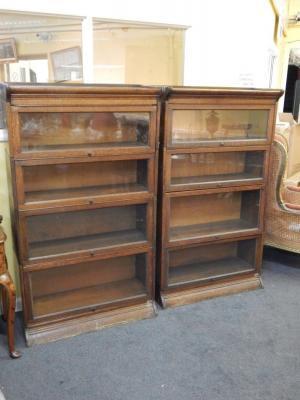 A pair of early 20thC Globe Wernicke type bookcases