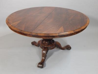 An early Victorian rosewood breakfast table