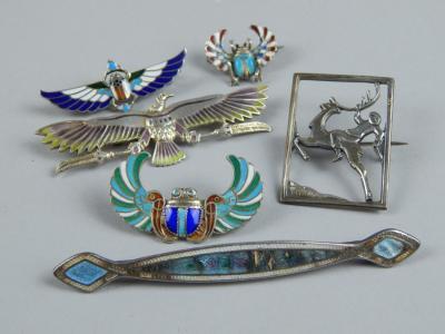 Six brooches