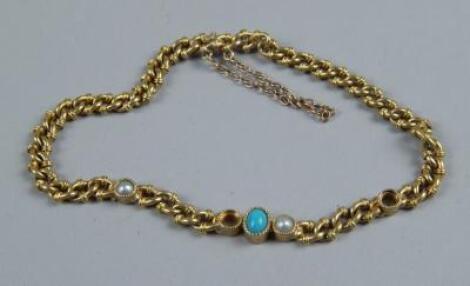 An 18ct gold bracelet