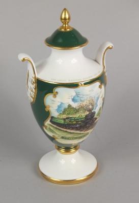 A Caverswall porcelain jar and cover