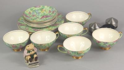 An Empire porcelain part tea set