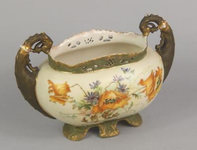 A Royal Vienna two handled porcelain jardiniere