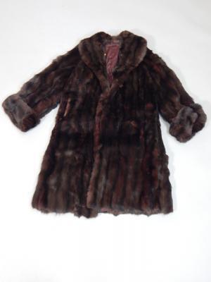 A brown fur coat