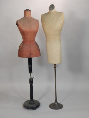 A late 19thC/early 20thC Grabham tailors dummy