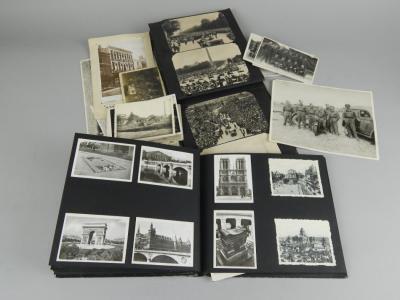 Various albums containing a number of Second World War and earlier related postcards