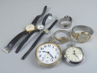 A quantity of wristwatches and pocket watches