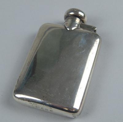 A George V small silver hip flask