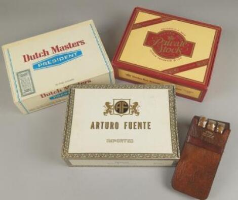 Various boxes of part opened cigars