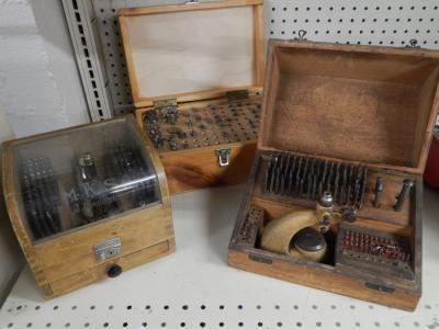 Various clock and watch makers tools