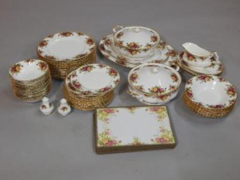 A Royal Crown Derby Old Country Roses part dinner service