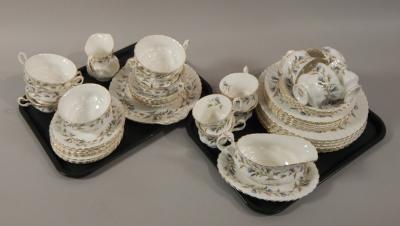 A Royal Albert Brigadoon pattern part tea and dinner service