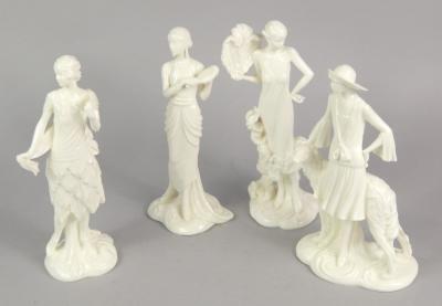 Four Royal Worcester porcelain figures