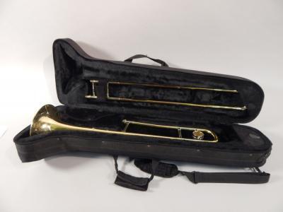 An Elkhart brass trombone