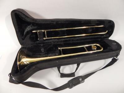 An Elkhart brass trombone