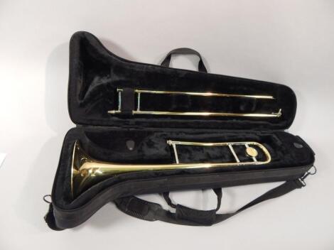 An Elkhart brass trombone