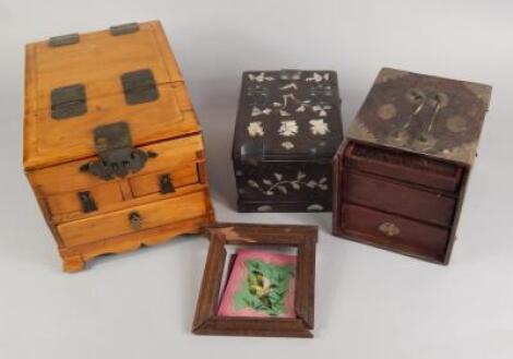 Two 20thC Chinese dressing boxes