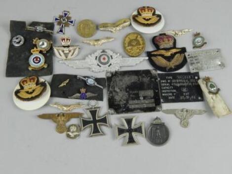 A collection of badges etc