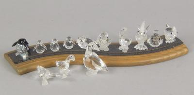 Various Swarovski crystal birds