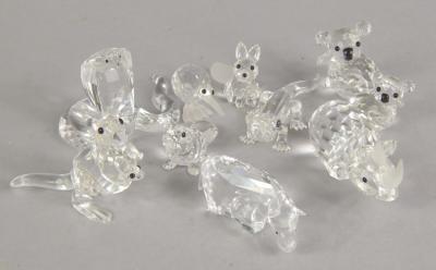 Various Swarovski crystal animals etc