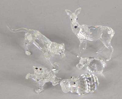 Various Swarovski crystal animals