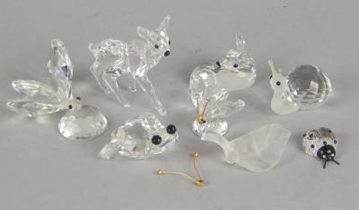 Various Swarovski crystal figures