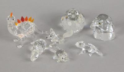 Various Swarovski crystal figures